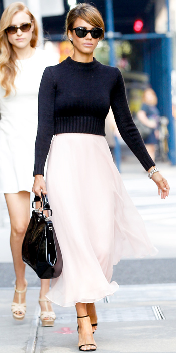 suéter com vestido como usar