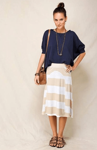 look saia blusa rasteirinha